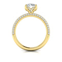 18kt Yellow Gold Diamond Hidden Halo Engagement Ring