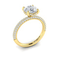 18kt Yellow Gold Diamond Hidden Halo Engagement Ring