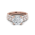 14kt Rose Gold Round Diamond Mosaic Engagement Ring