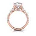 14kt Rose Gold Round Diamond Mosaic Engagement Ring