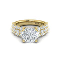 14kt Yellow Gold Round Diamond Mosaic Engagement Ring