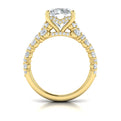 14kt Yellow Gold Round Diamond Mosaic Engagement Ring