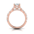 18kt Rose Gold Oval Diamond Womens Engagement Ring
