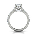 14K White Gold Oval Diamond Womens Engagement Ring