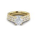 14kt Yellow Gold Oval Diamond Womens Engagement Ring