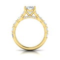 14kt Yellow Gold Oval Diamond Womens Engagement Ring