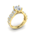 14kt Yellow Gold Oval Diamond Womens Engagement Ring