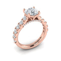 14kt Rose Gold Round Diamond Classic Engagement Ring