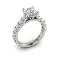 14K White Gold Round Diamond Classic Engagement Ring