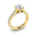 14kt Yellow Gold Round Diamond Classic Engagement Ring