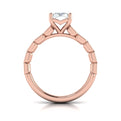 18kt Rose Gold Emerald Cut Diamond Ring