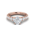14kt Rose Gold Oval Diamond Classic Engagement Ring