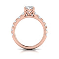 14kt Rose Gold Oval Diamond Classic Engagement Ring