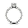 14K White Gold Oval Diamond Womens Engagement Ring
