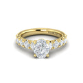14kt Yellow Gold Oval Diamond Womens Engagement Ring
