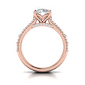 14kt Rose Gold Round Diamond Engagement Ring