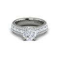 14K White Gold Round Diamond Womens Engagement Ring