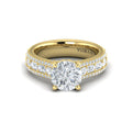 14kt Yellow Gold Round Diamond Womens Engagement Ring