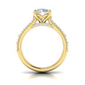 14kt Yellow Gold Round Diamond Womens Engagement Ring