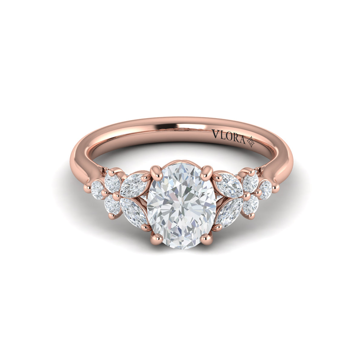 18kt Rose Gold Classic 0.6ct Diamond Womens Engagement Ring