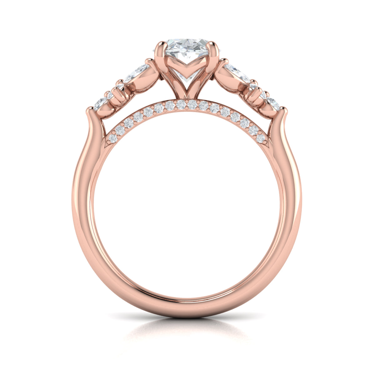 18kt Rose Gold Classic 0.6ct Diamond Womens Engagement Ring