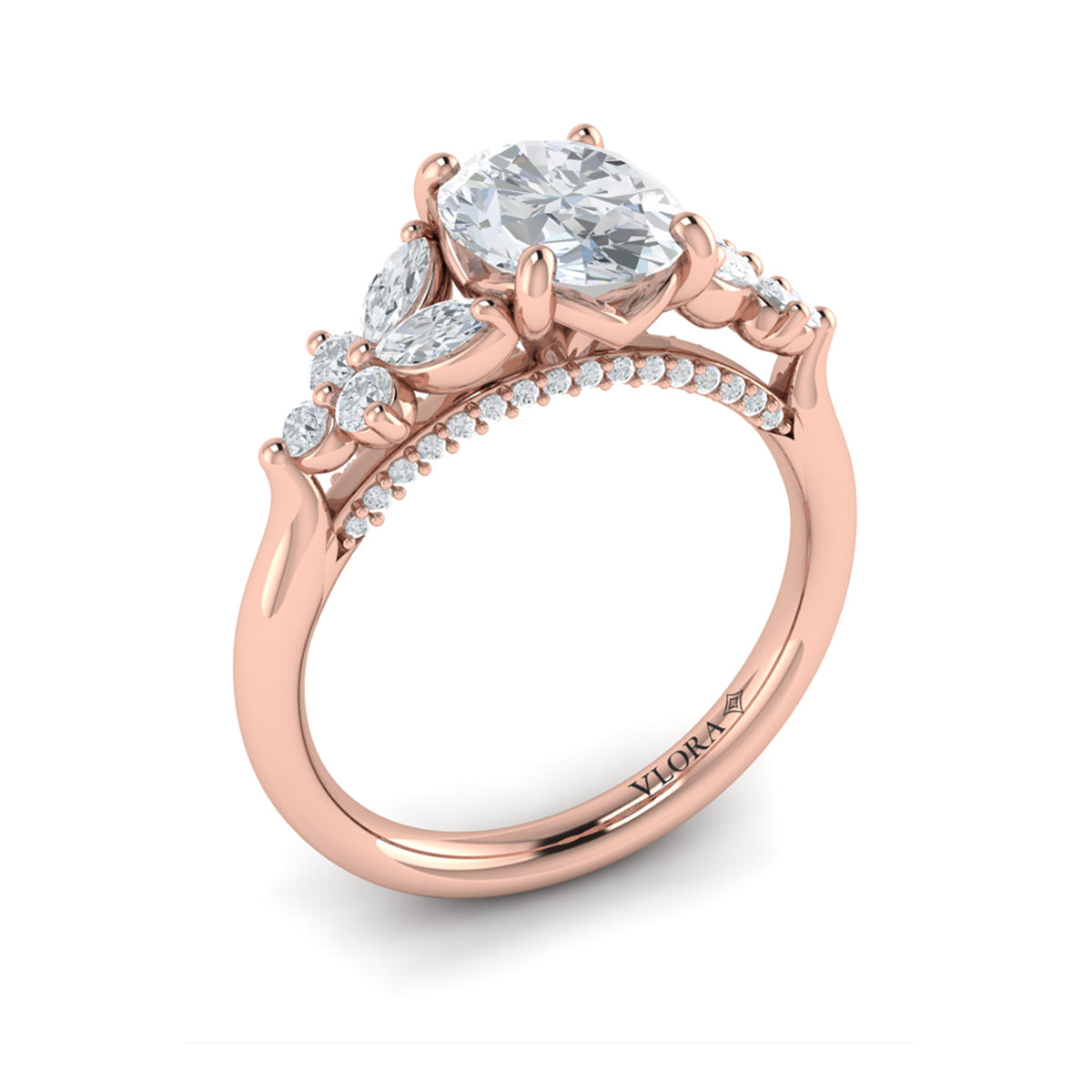 18kt Rose Gold Classic 0.6ct Diamond Womens Engagement Ring