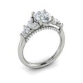 14K White Gold 0.6 Carat Diamond Womens Engagement Ring