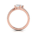 14kt Rose Gold Oval Two-Stone Diamond Engagement Ring