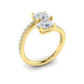 14kt Yellow Gold Oval Two-Stone Kissing Diamond Ring