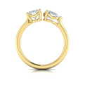 14kt Yellow Gold Oval Pear Two Stone Engagement Ring