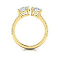 14kt Yellow Gold Oval Pear Two-Stone Engagement Ring