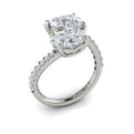 14K White Gold Oval & Pear Two-Stone Diamond Ring