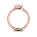 14kt Rose Gold Oval Two Stone Diamond Engagement Ring