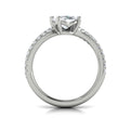 14K White Gold Oval Two-Stone Diamond Engagement Ring