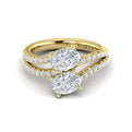 14kt Yellow Gold Oval Two-Stone Diamond Engagement Ring