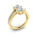 14kt Yellow Gold Oval Two-Stone Diamond Engagement Ring