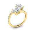 14kt Yellow Gold Oval Two-Stone Diamond Engagement Ring
