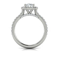 14kt White Gold Round Diamond Vintage Halo Ring