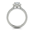 14kt White Gold Oval Diamond Halo Engagement Ring