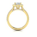 14kt Yellow Gold Oval Diamond Halo Engagement Ring
