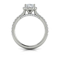 18kt White Gold Pear Diamond Halo Engagement Ring