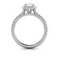 14kt White Gold Emerald Cut Diamond Engagement Ring
