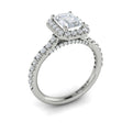14kt White Gold Emerald Cut Diamond Engagement Ring