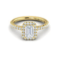 18kt Yellow Gold Emerald Cut Diamond Engagement Ring