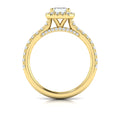 18kt Yellow Gold Emerald Cut Diamond Engagement Ring