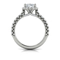 14kt White Gold Pear Diamond Vintage Halo Ring