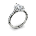 14kt White Gold Pear Diamond Vintage Halo Ring