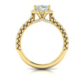 14kt Yellow Gold Pear Diamond Vintage Halo Ring