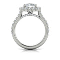 14kt White Gold Round Diamond Halo Engagement Ring