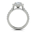 14kt White Gold Oval Diamond Halo Engagement Ring